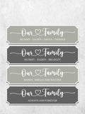 Loveabode personalised family sign 50x13cm (British brand)