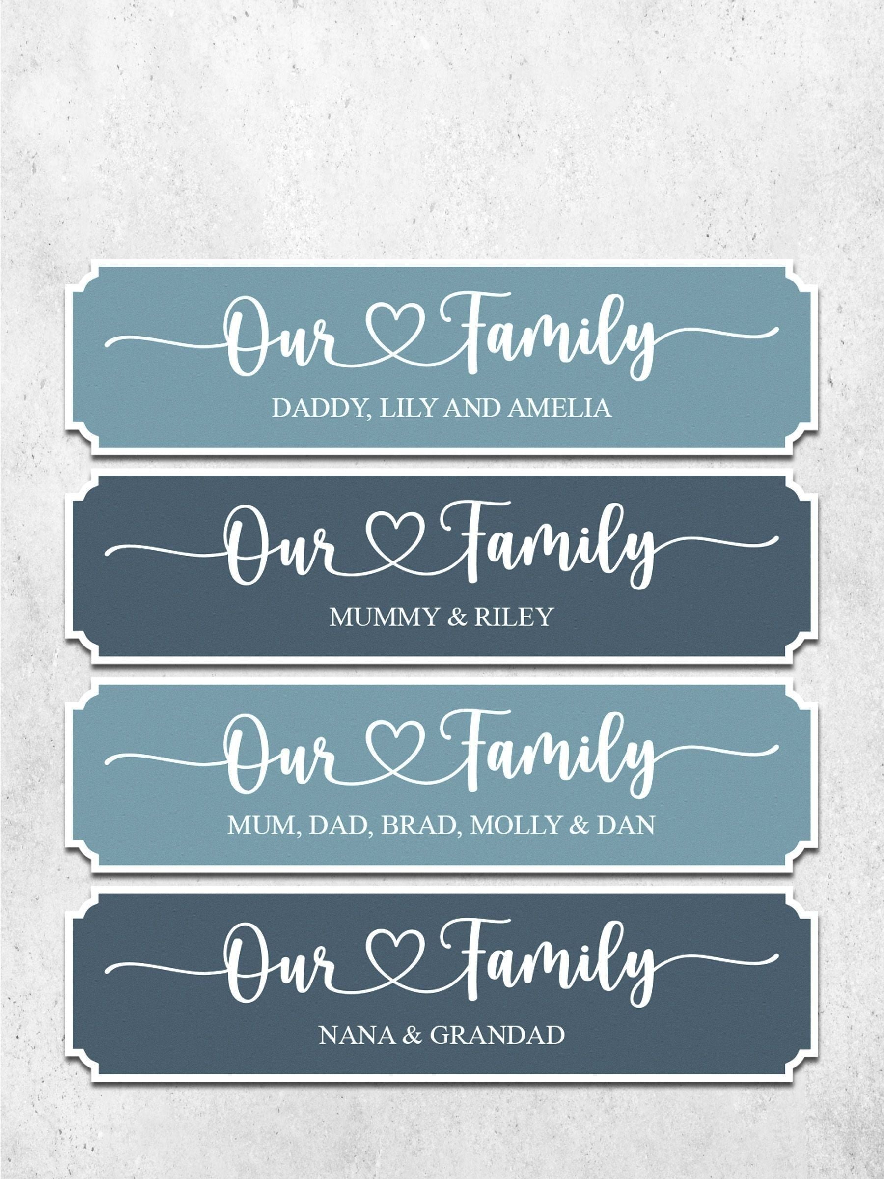 Loveabode personalised family sign 50x13cm (British brand)
