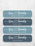 Loveabode personalised family sign 50x13cm (British brand)