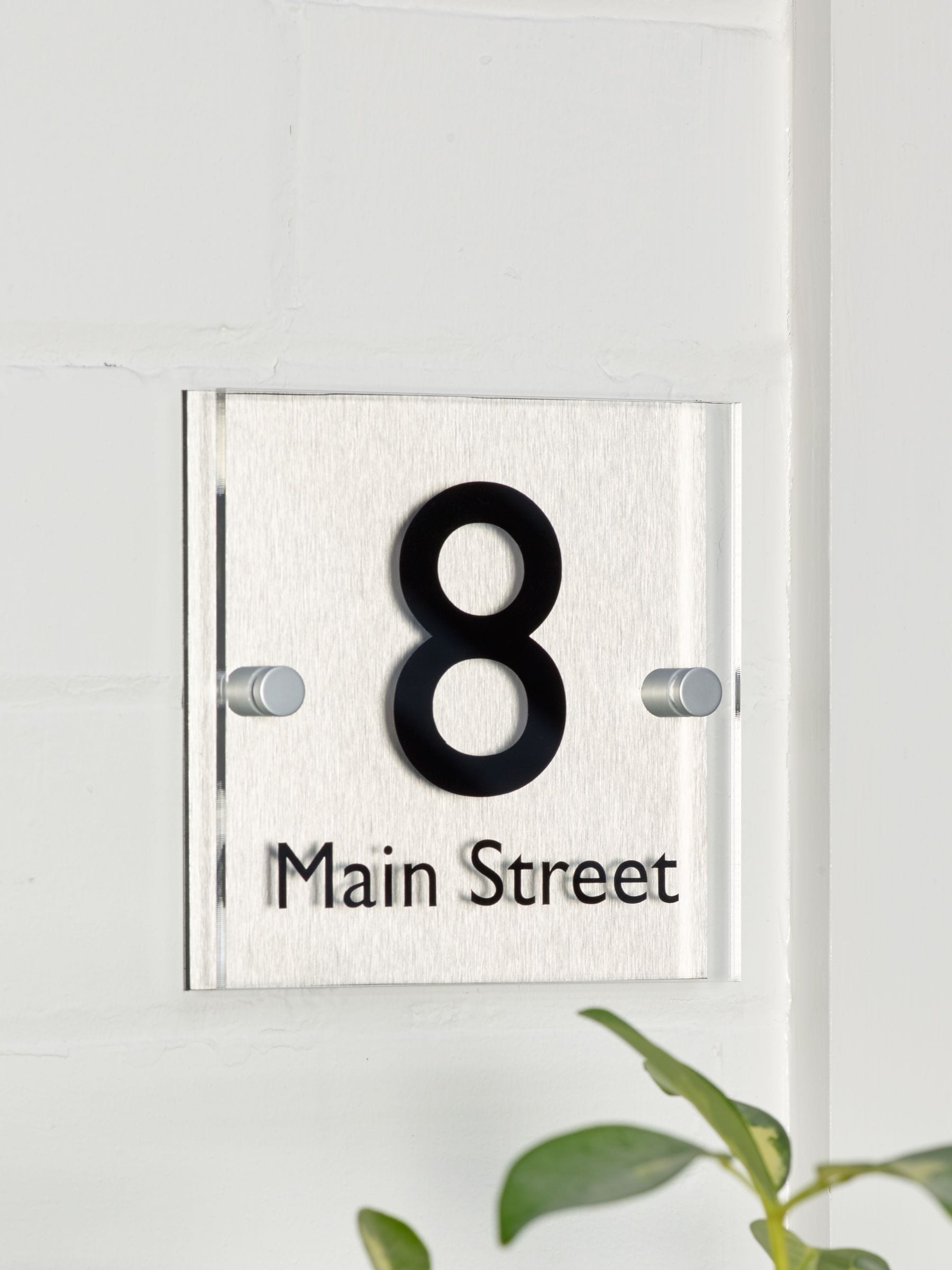 Loveabode personalised square house sign 15x15cm (British brand)