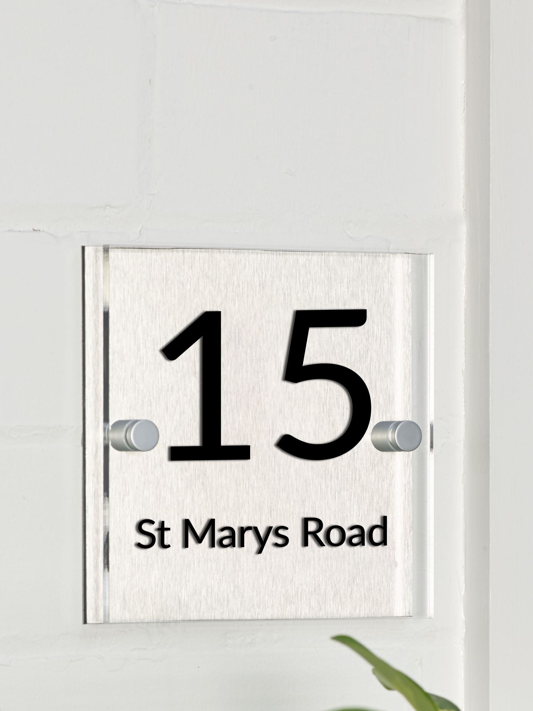 Loveabode personalised square house sign 15x15cm (British brand)