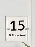 Loveabode personalised square house sign 15x15cm (British brand)