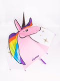 Personalised Kids Umbrella with Unicorn Design
