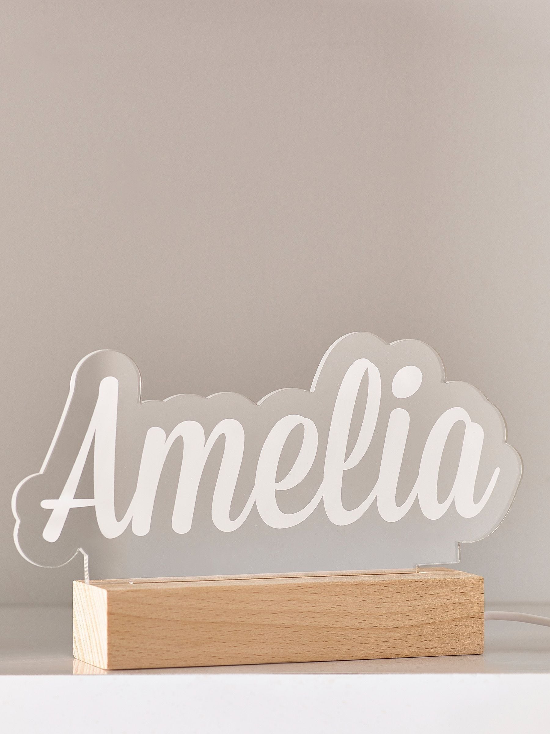 LED name light personalised with 7 colours (British brand)