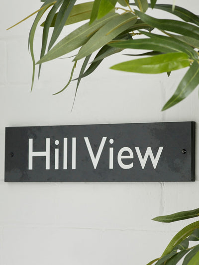 Next Personalised Engraved Slate House Sign 10x40cm- Buy online at McGrocer