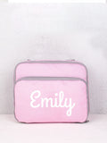 Personalised lunch bag with name option in four colours (British brand)