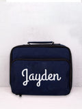 Personalised lunch bag with name option in four colours (British brand)