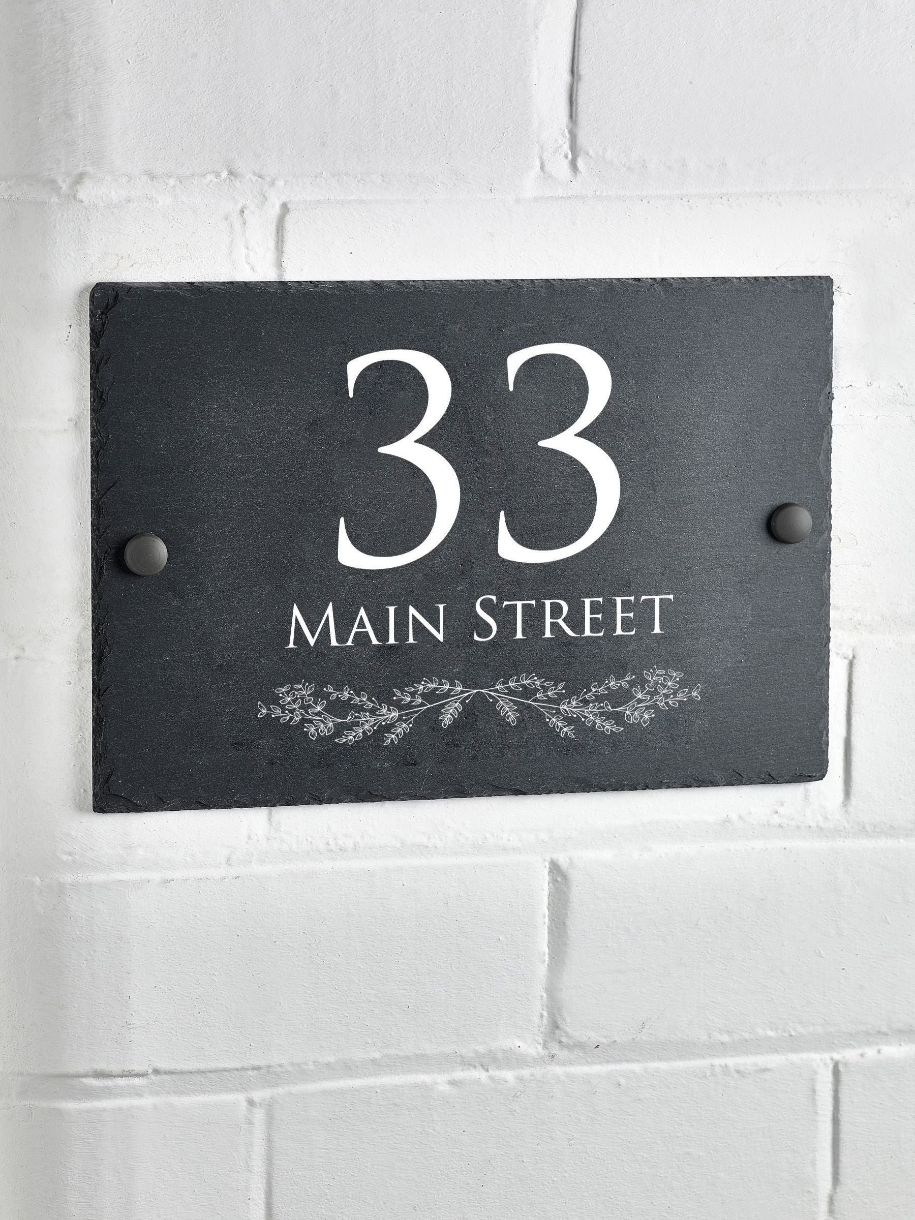 Personalised slate house sign 20x30cm - British product