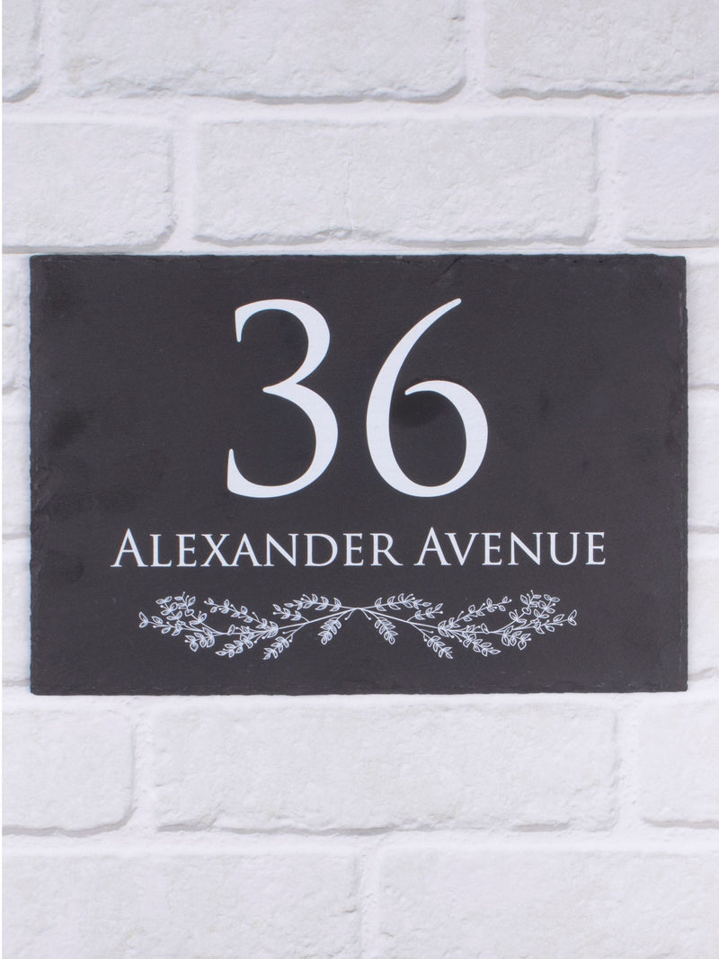 Personalised slate house sign 20x30cm - British product