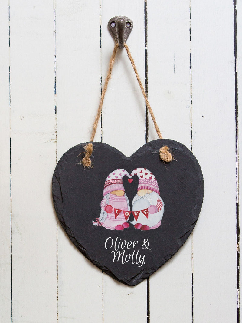 Loveabode personalised heart slate sign 25cm - British product