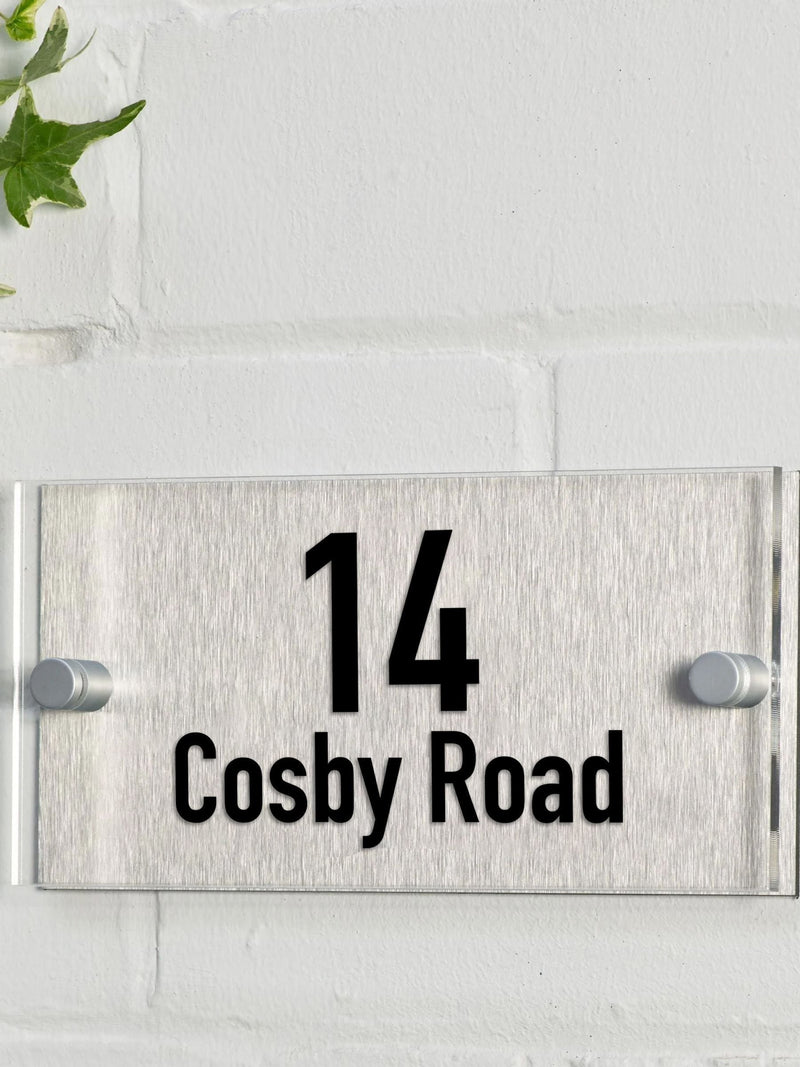 Personalised house name sign 10cm x 20cm, UK version