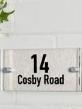 Personalised house name sign 10cm x 20cm, UK version