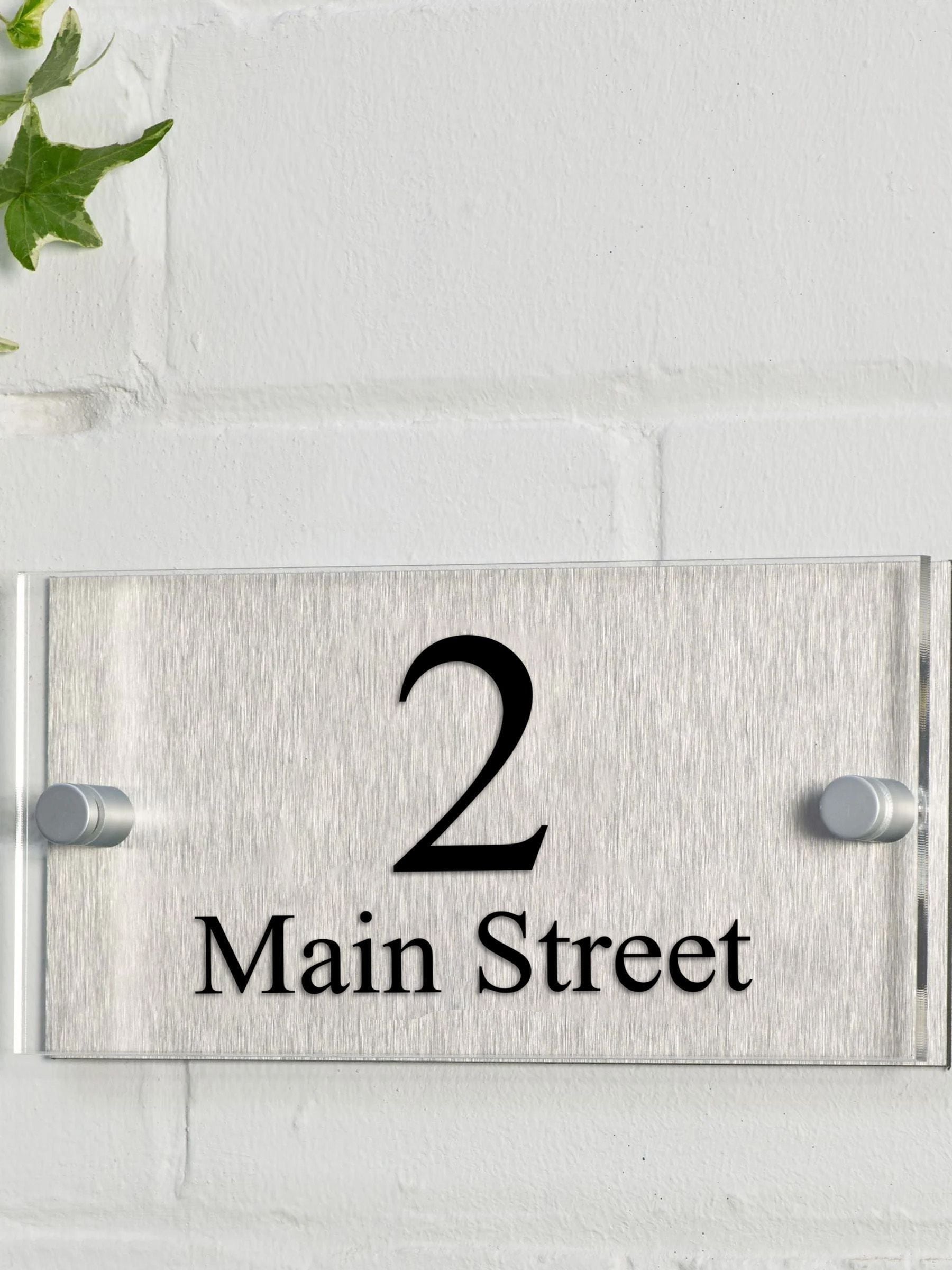 Personalised house name sign 10cm x 20cm, UK version