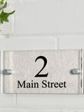Personalised house name sign 10cm x 20cm, UK version