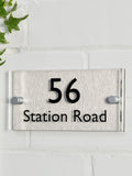 Personalised house name sign 10cm x 20cm, UK version