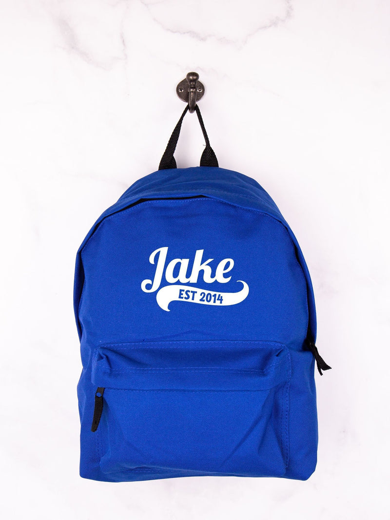 Loveabode blue personalised backpack 38cm - British product