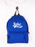 Loveabode blue personalised backpack 38cm - British product