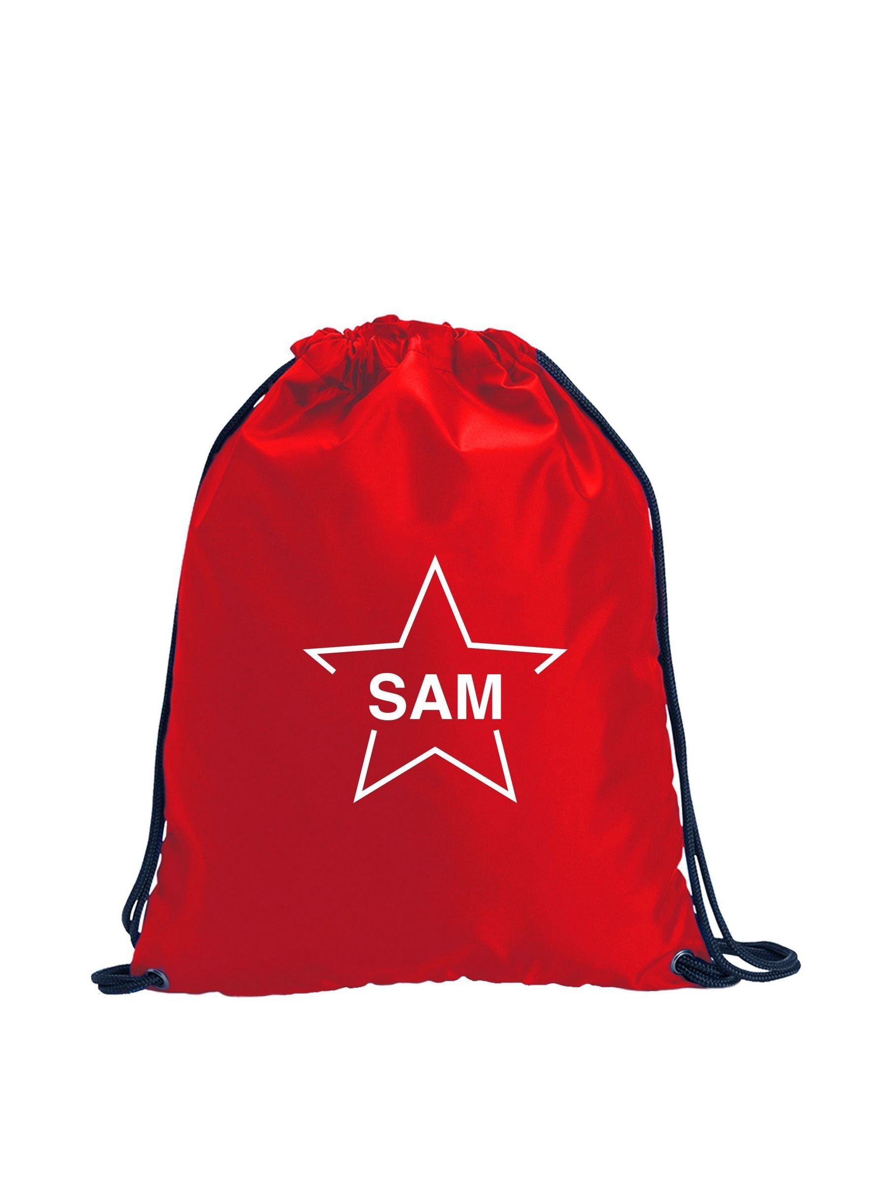 Personalised PE gymsac star and name 11L - British product