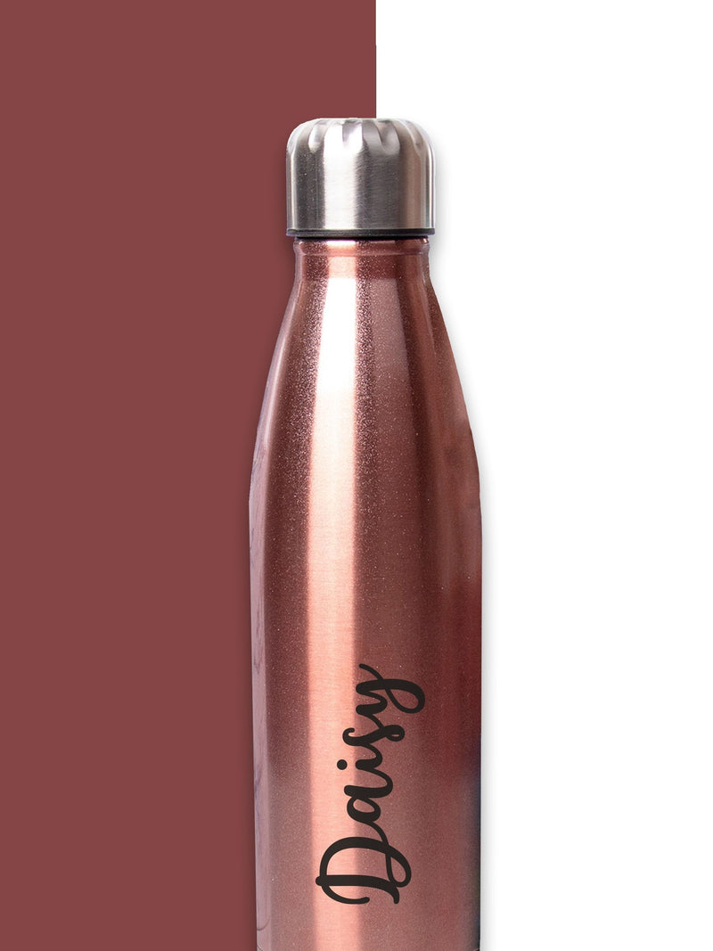 Loveabode personalised stainless steel water bottle 500ml (British brand)