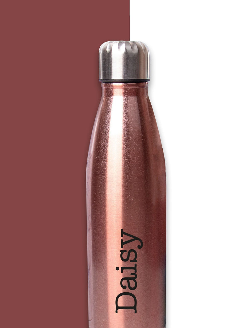 Loveabode personalised stainless steel water bottle 500ml (British brand)