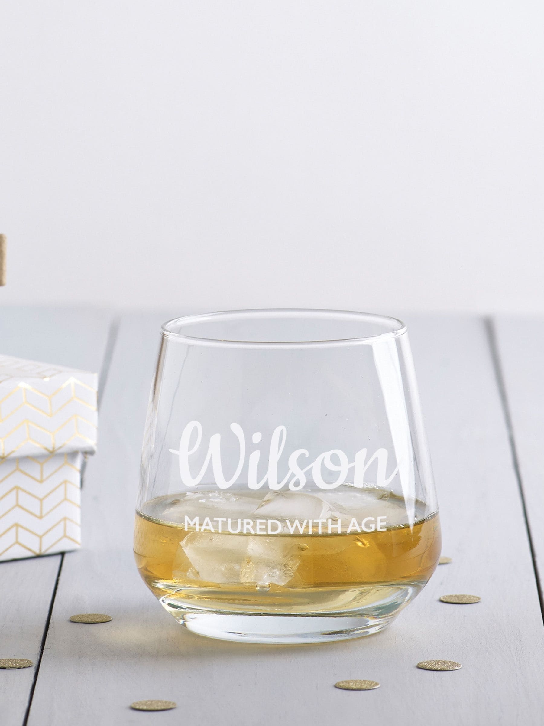 Loveabode La-Rock Personalised Tumbler Glass, imported from the UK