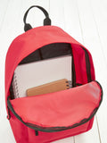 Loveabode red personalised name and date rucksack, imported from the UK