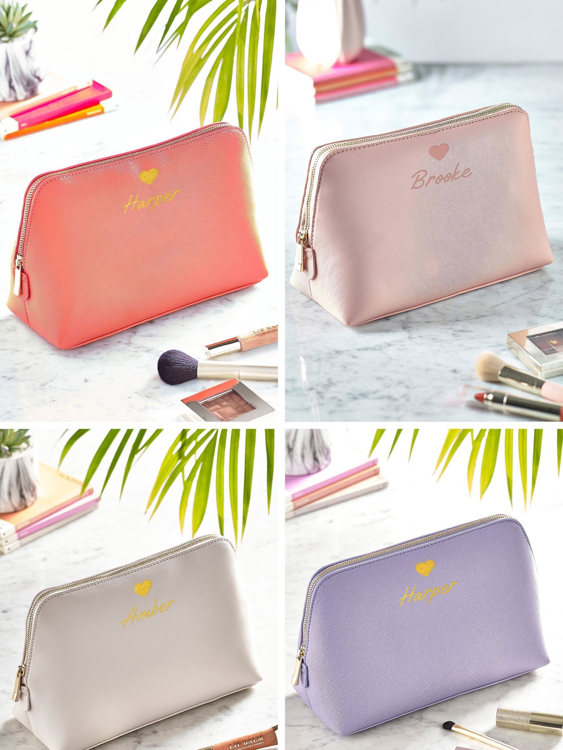 Loveabode personalised heart makeup bag, UK version