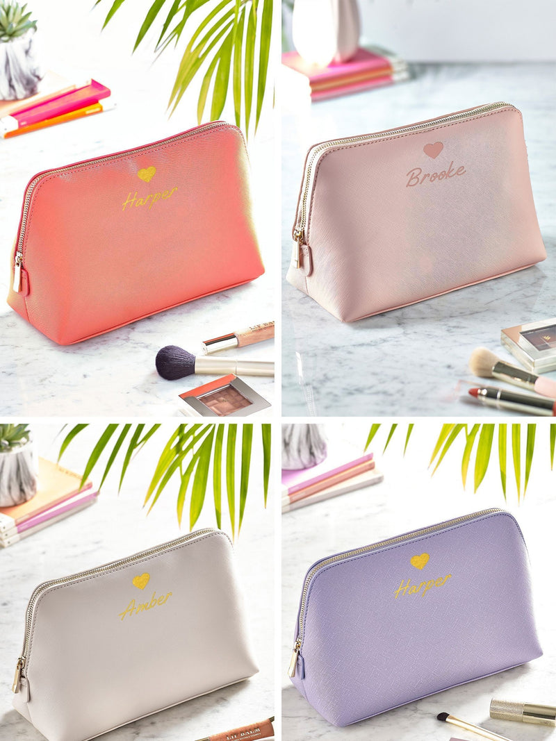 Loveabode personalised heart makeup bag, UK version