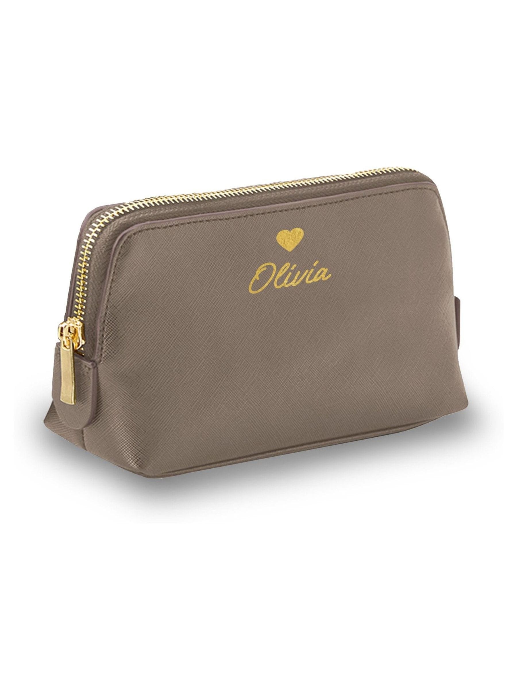 Loveabode personalised small heart makeup bag (British brand)