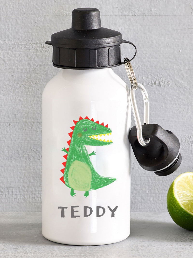 Loveabode personalised dinosaur kids bottle 400ml, UK version