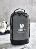 Personalised golf shoe bag with name, British product