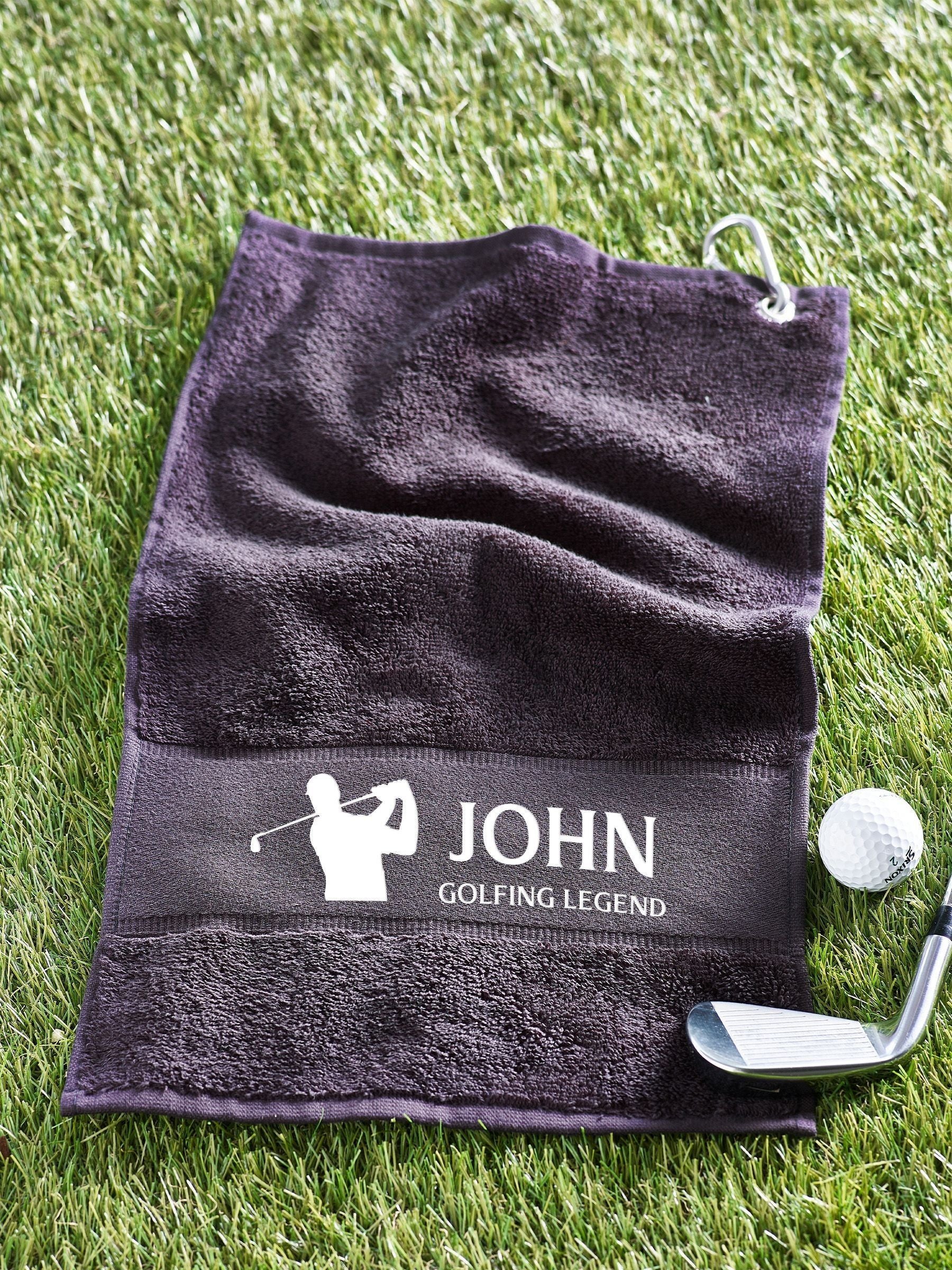 Personalised golf towel Golfing Legend 40x60cm, UK version