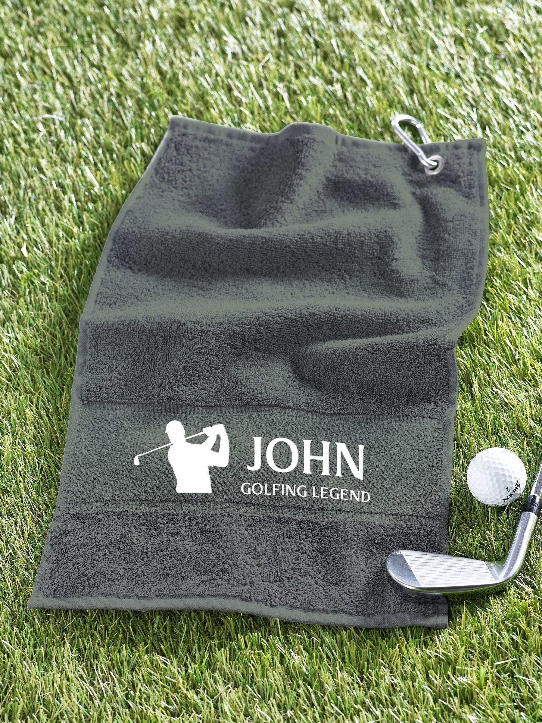 Personalised golf towel Golfing Legend 40x60cm, UK version