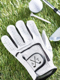 Personalised Cabretta leather golf glove white (British brand)