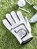 Personalised Cabretta leather golf glove white (British brand)