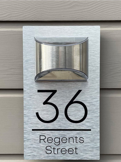 Next Loveabode Grey Personalised Solar House Sign 25cm x 14cm- Buy online at McGrocer