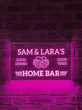 Loveabode personalised LED bar sign 50cm x 20cm, UK version
