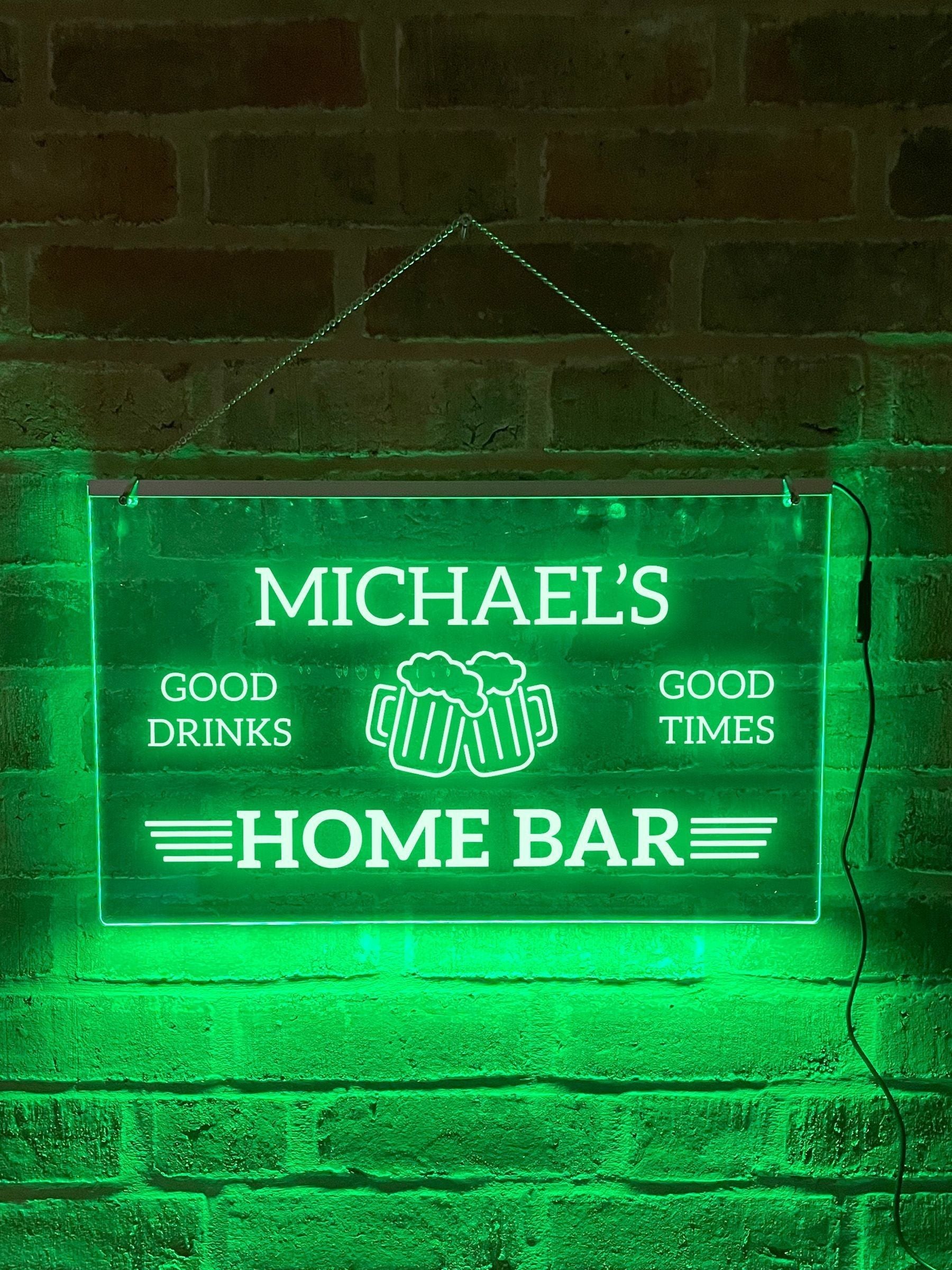 Loveabode personalised LED bar sign 50cm x 20cm, UK version