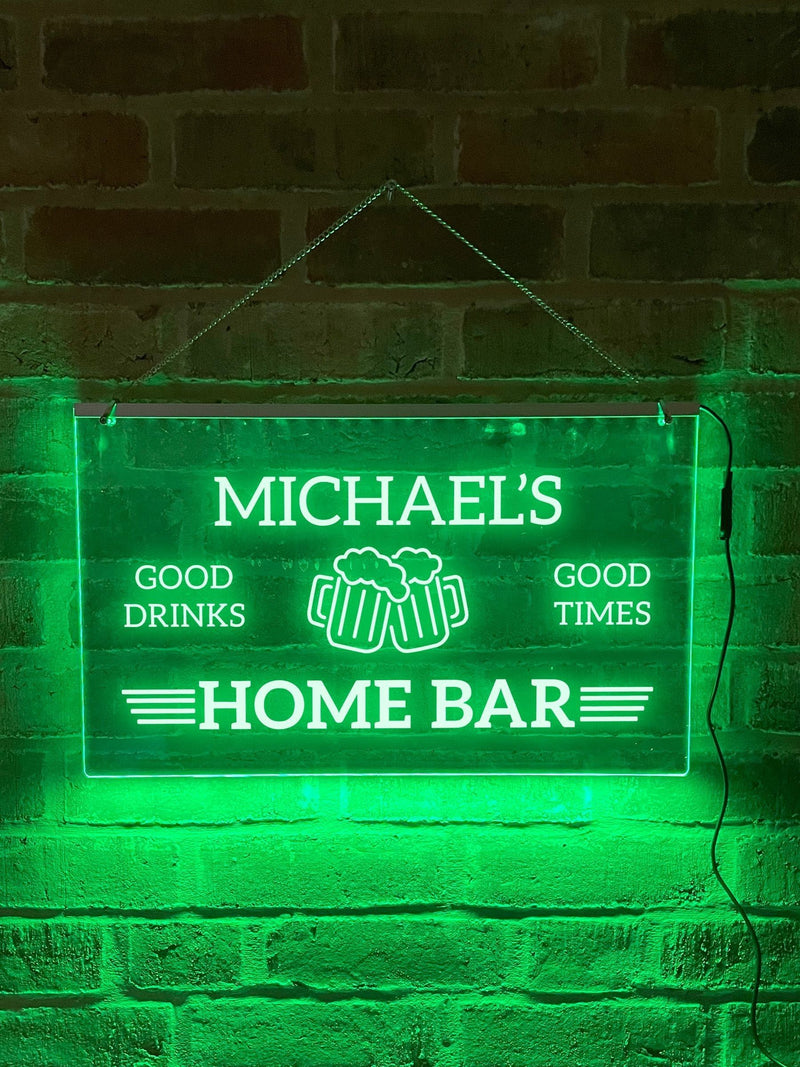 Loveabode personalised LED bar sign 50cm x 20cm, UK version