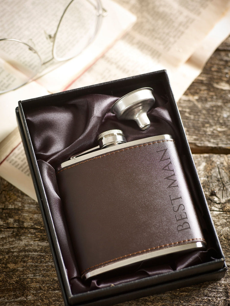 Loveabode personalised PU hip flask, UK version