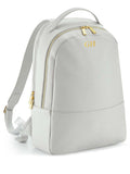 Loveabode Personalised Boutique PU Leather Backpack, Soft Black, 10 Litres