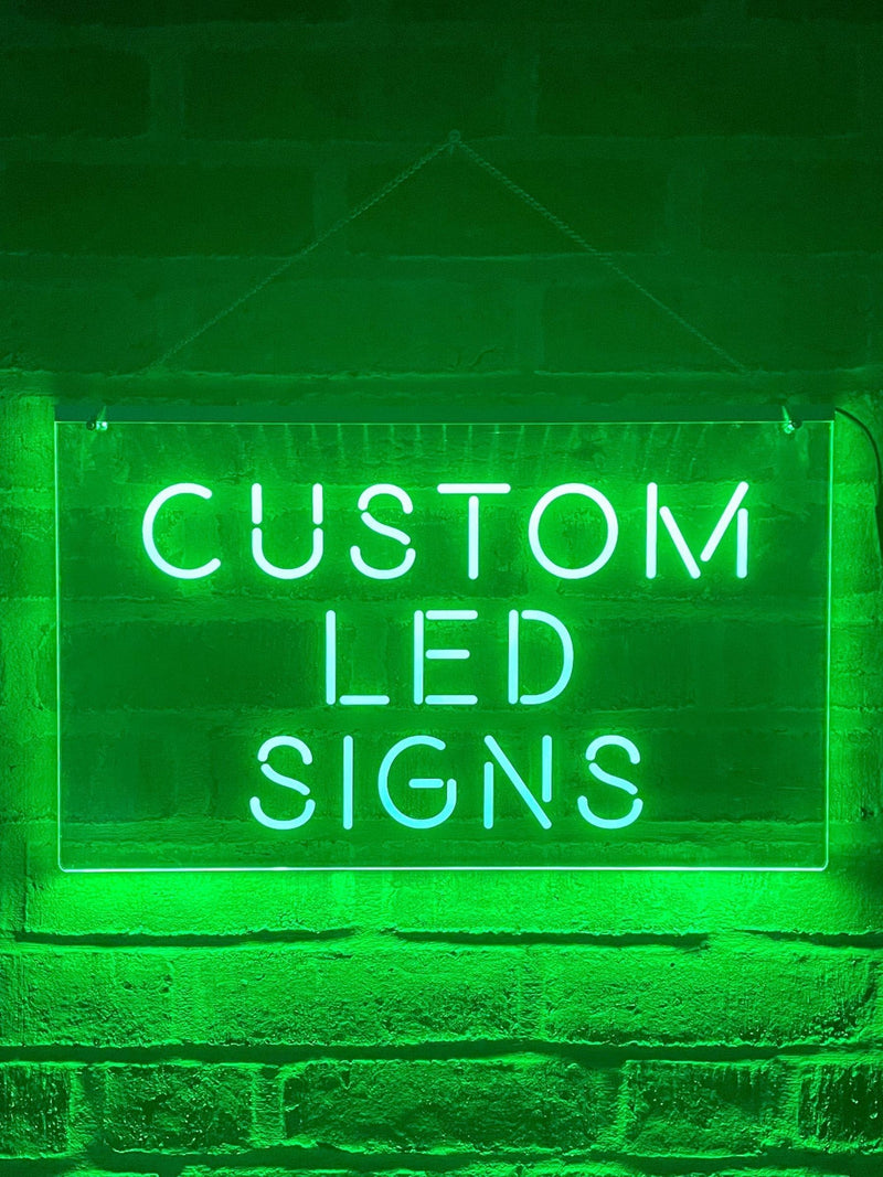 Loveabode custom LED sign multicolour music controlled 50cm x 30cm, UK version