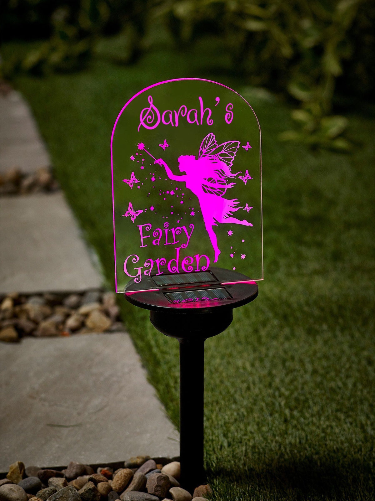 Loveabode personalised solar fairy garden stake sign 41cm, imported from the UK