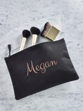 Personalised black polyester grab pouch 19x28cm (British brand)