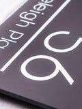 Modern acrylic house sign 30x15cm matte finish (British brand)