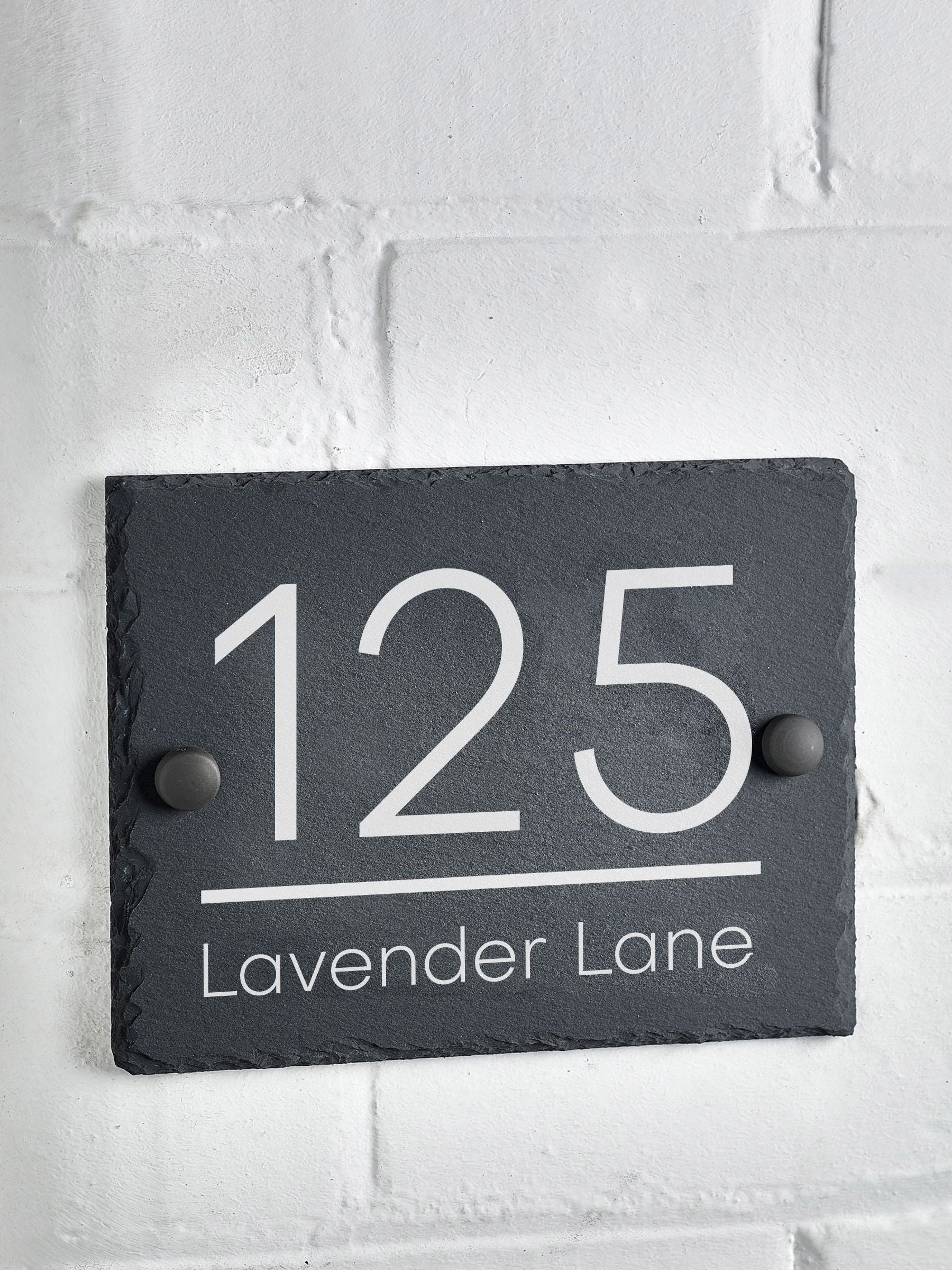 Loveabode rustic slate house sign 20x15cm, imported from the UK