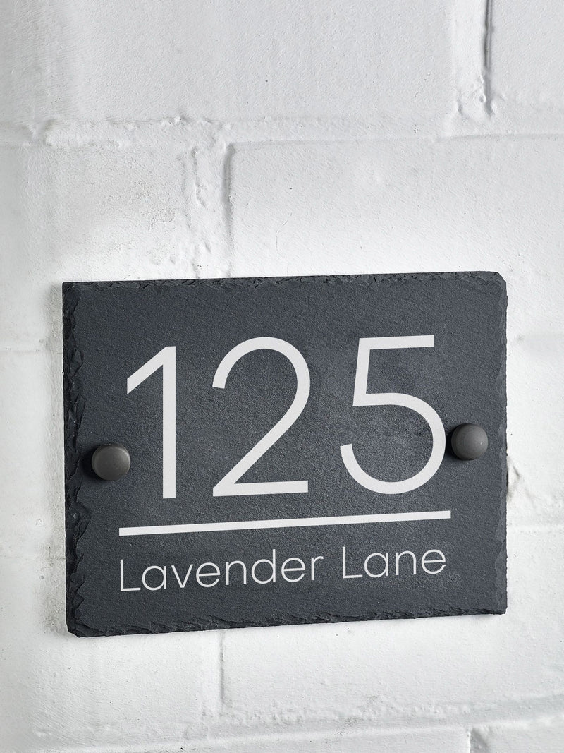 Loveabode rustic slate house sign 20x15cm, imported from the UK