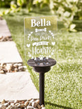 Loveabode personalised solar pet memorial stake light, UK version