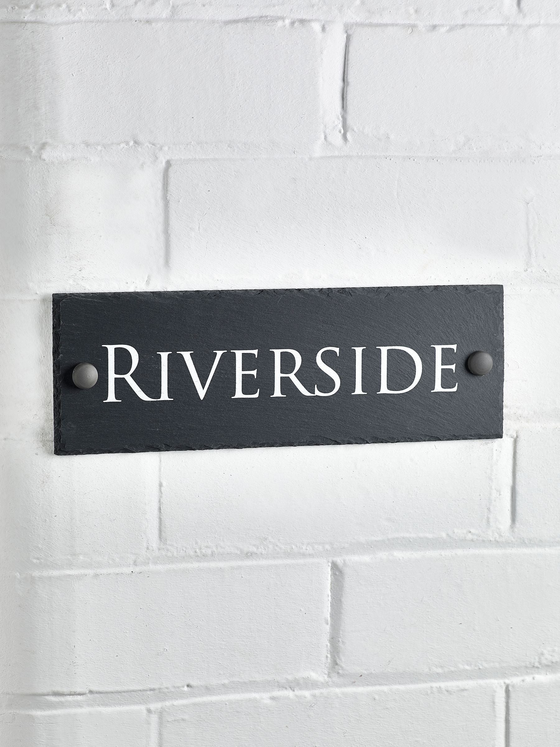 Loveabode personalised rustic slate house sign 10x30 cm (British brand)