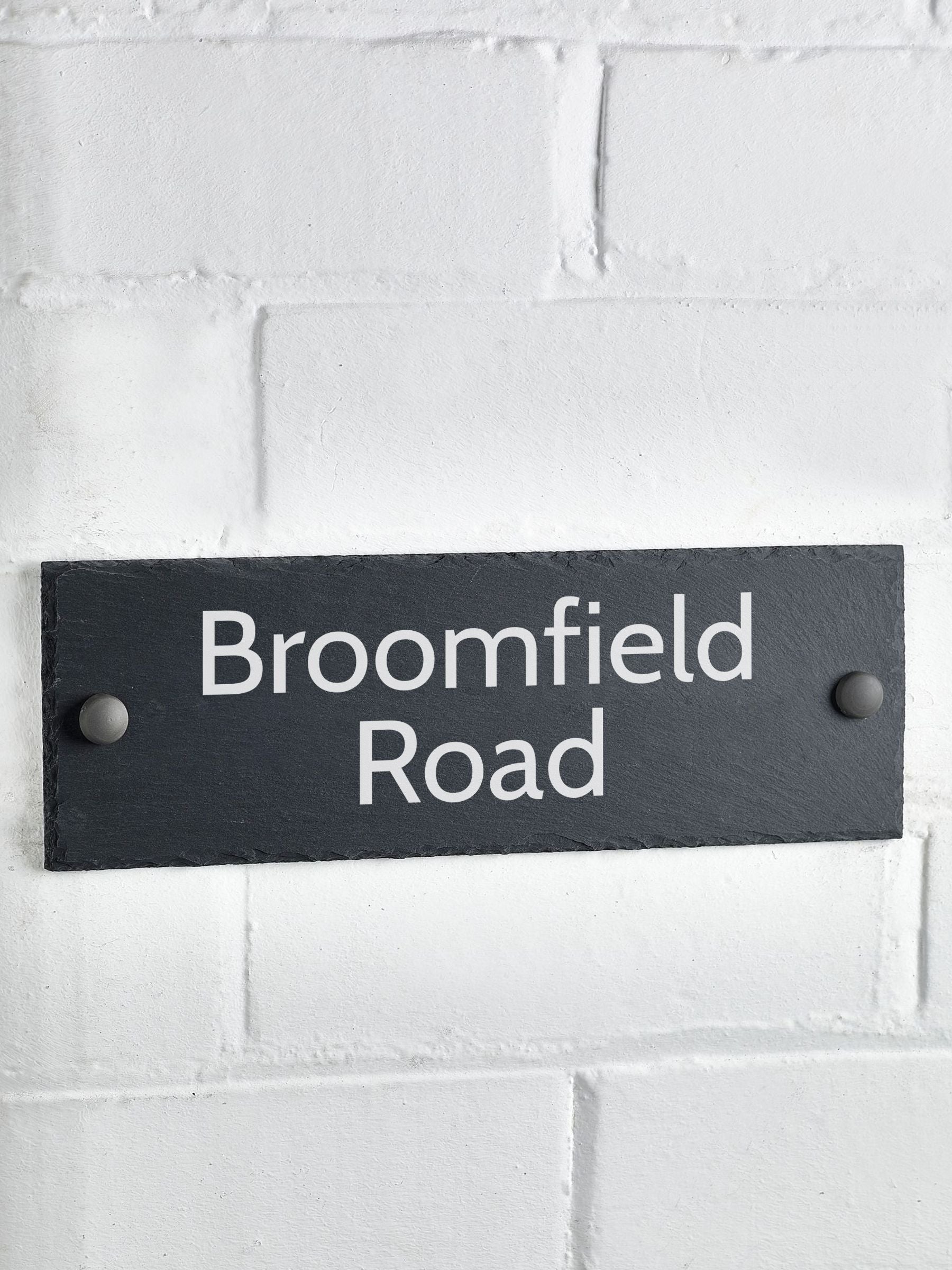 Loveabode personalised rustic slate house sign 10x30 cm (British brand)